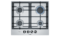 BOSCH PCP6A5B90 60cm 4 Burner Gas Hob with Cast Iron Pan Supports