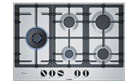 BOSCH PCQ7A5B90 75cm 5 BurnerWok Gas Hob with Cast Iron Pan Supports