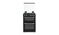 Montpellier MDOG60LK 60cm Gas Cooker with  Double Oven With Lid Black - LPG Jets Included