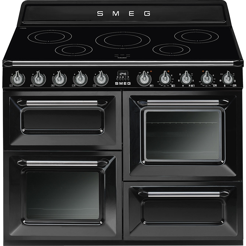 Smeg TR4110IBL 110cm Electric Cooker Black with Induction Hob