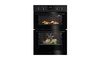 AEG OU5CP40B Built In Electric Double Oven, Black Stainless Steel