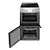 Amica AFC502SS 50cm Electric Ceramic Cooker - Black/Stainless Steel