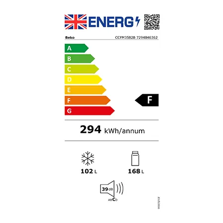 BEKO CCFM4582B 54cm Frost Free Fridge Freezer