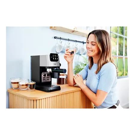 BEKO CEP5304X CaffeExperto Semi Automatic Espresso Coffee Machine with Integrated Milk Jug