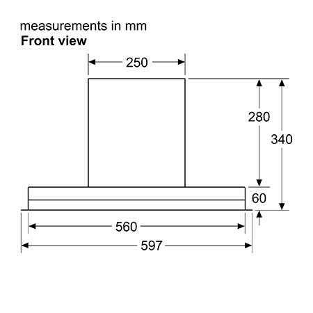 BOSCH DBB67AM60B Bosch DBB67AM60B Serie 6, Integrated Design Hood