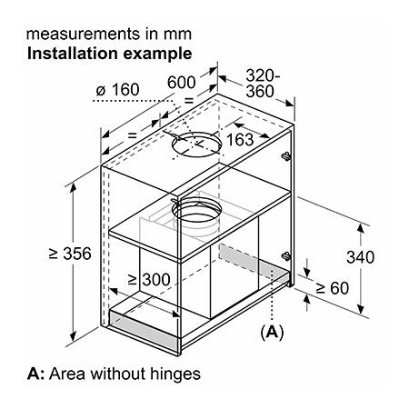 BOSCH DBB67AM60B Bosch DBB67AM60B Serie 6, Integrated Design Hood