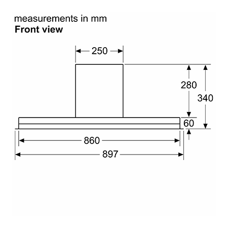 BOSCH DBB97AM60B Bosch DBB97AM60B Serie 6, Integrated Design Hood