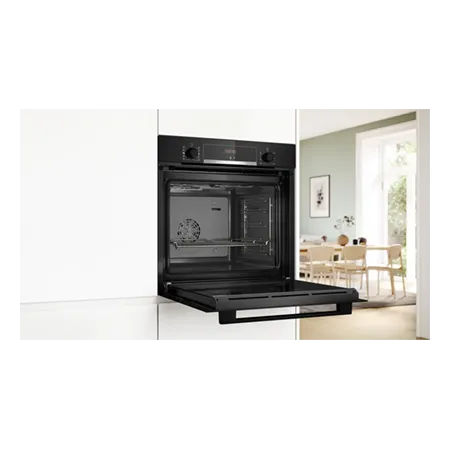 BOSCH HQA534BB3B Built-in oven with added steam function in Black