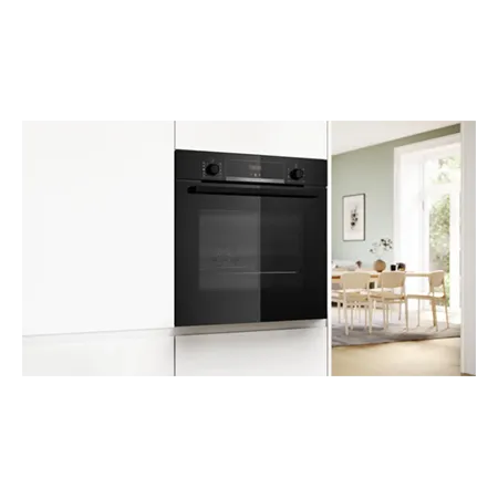 BOSCH HQA534BB3B Built-in oven with added steam function in Black