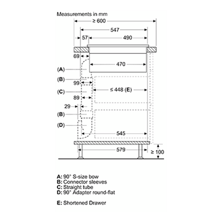 BOSCH PVQ731F15E Induction hob with integrated ventilation system