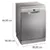 BOSCH SMS2HVI67G Free standing dishwasher 60 cm Brushed steel anti-fingerprint with 14 Place Settings