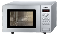 BOSCH HMT75G451B Freestanding 800W Compact Microwave Oven with Grill Brushed Steel