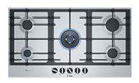 BOSCH PCR9A5B90 90cm 5 BurnerWok Gas Hob with Cast Iron Pan Supports