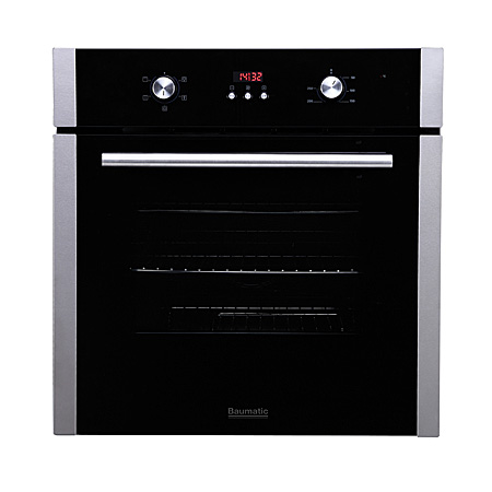 Baumatic B600MC 60 cm Fan Assisted Multifunction Electric Oven Black Glass with Programmer