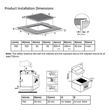 Belling IHL603BLK 60cm Touch Control Induction Hob