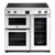 Belling 90Ei 90cm electric range cooker with induction, Maxi-Clock, market leading tall oven and easy clean enamel