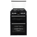 Blomberg GGN61Z 60cm Gas Cooker Black with Double Oven , 4 Burner Lidded Hob and Cast Iron Pan Supports
