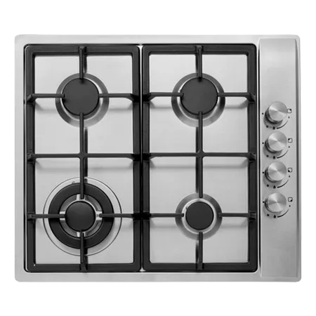 CATA UBGHDFFJ60.1 60cm 4 Burner Inc Wok Gas Hob with LPG convertible in  Stainless Steel