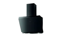 CATA ICON60H 60cm Black Angled Glass Hood with Hidden Touch