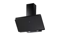 CATA ICON80H 80cm Black Angled Glass Hood with Hidden Touch