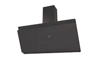 CATA ICON90H 90cm Black Angled Glass Hood with Hidden Touch