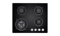 CATA UBGHJ607 60cm Gas On Glass Hob 4 Burner Inc Wok Burner with LPG convertible