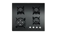 CATA UBGHJ607LPG 60cm Black Glass 4 Burner Nat Gas Hob
