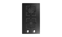 CATA UBGOG302BK 30cm Black Glass 2 Burner Nat Gas Hob