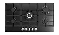 CATA UBGOG901BK 90cm Black Glass 5 Burner Nat Gas Hob