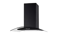 CATA UBSCG70BK 70cm Black Curved Glass Hood