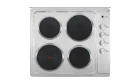 CATA UBSPH60KCR 60cm 4 solid plate electric hob with side control in Stainless Steel Colour