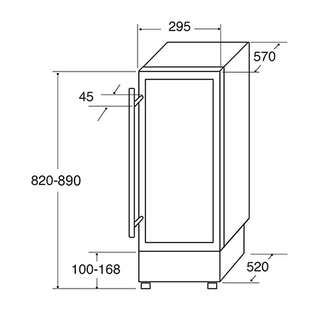 CDA CFWC304SS 30cm Freestanding Wine Cooler