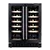 CDA CFWC624BL 60cm Freestanding Double Door Wine Cooler - Black