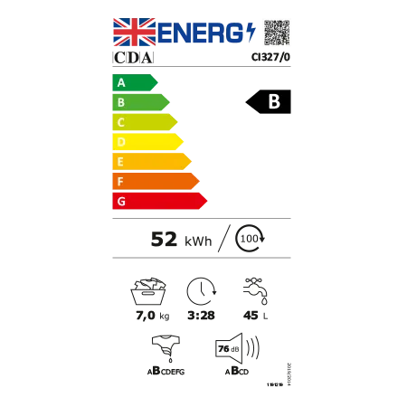 CDA CI327 Integrated washing machine