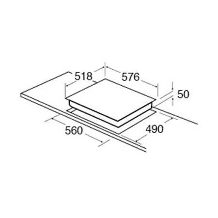 CDA HC6312FR 4 Zone Ceramic Hob