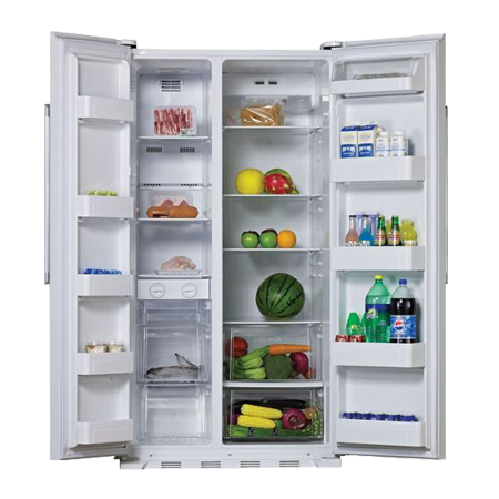 CDA PC50WH American Style Side By Side Fridge Freezer in White