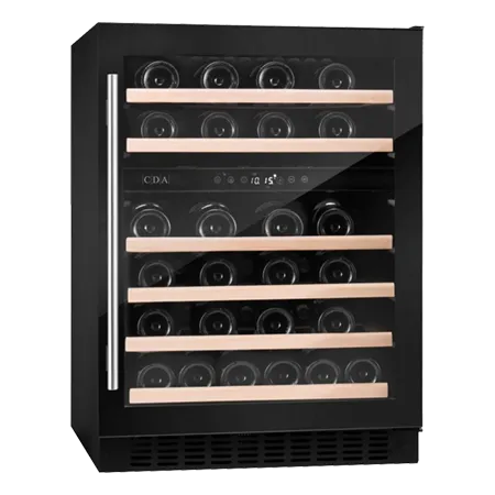 CDA CFWC604BL 60cm Freestanding/Under Counter Wine Cooler - Black