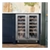 Caple WI6234 Undercounter Dual Zone Side by Side Wine Cooler Stainless Steel