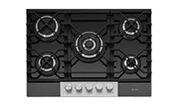 Caple C787G 70cm Built In Gas Hob, Black/Stainless Steel