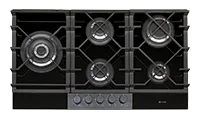 Caple C7895G 87cm Built In Gas Hob, Black/Stainless Steel