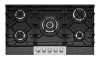 Caple C789G 87cm Built In Gas Hob, Black/Stainless Steel
