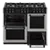 Creda C100RCDFCS Creda 100cm 4 Cavity Dual Fuel Range Cooker with 7 Burner Gas Hob including Wok burner with Wok Holder in Silver painted Colour