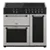 Creda C90RCCCS (90cm 3 Cavity  electric Ceramic Range Cooker with 5 Zone Ceramic Hob in Silver Colour 