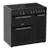 Creda C90RCCTBL 90cm 3 Cavity  electric Ceramic Range Cooker with 5 Zone Ceramic Hob with Splashback in Black  Colour 