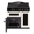 Creda C90RCDFTCRM Creda 90cm  3 Cavity Dual Fuel Range Cooker with 5 Burner Gas Hob including Wok burner in Cream Colour