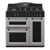 Creda C90RCDFTS Creda 90cm  3 Cavity Dual Fuel Range Cooker with 5 Burner Gas Hob including Wok burner in Silver Colour 