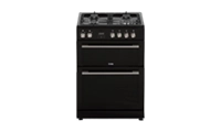 Creda C60DFDOBL 60cm Black Dual Fuel Double Oven