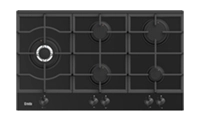 Creda C90GFCWG 90cm 5 Burner Gas Glass Hob