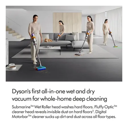 Dyson V15SUBMARINE Detect Submarine Wet & Dry cleaner - Yellow/Nickel