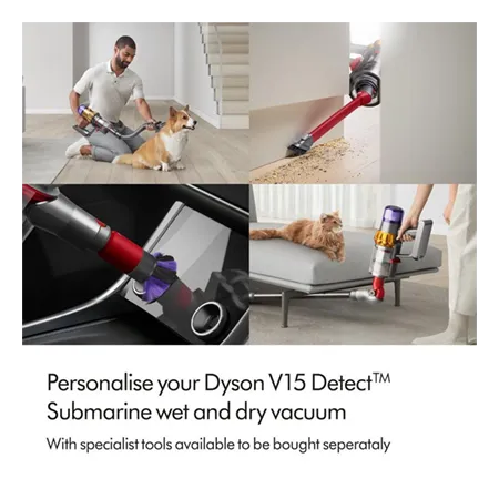 Dyson V15SUBMARINE Detect Submarine Wet & Dry cleaner - Yellow/Nickel